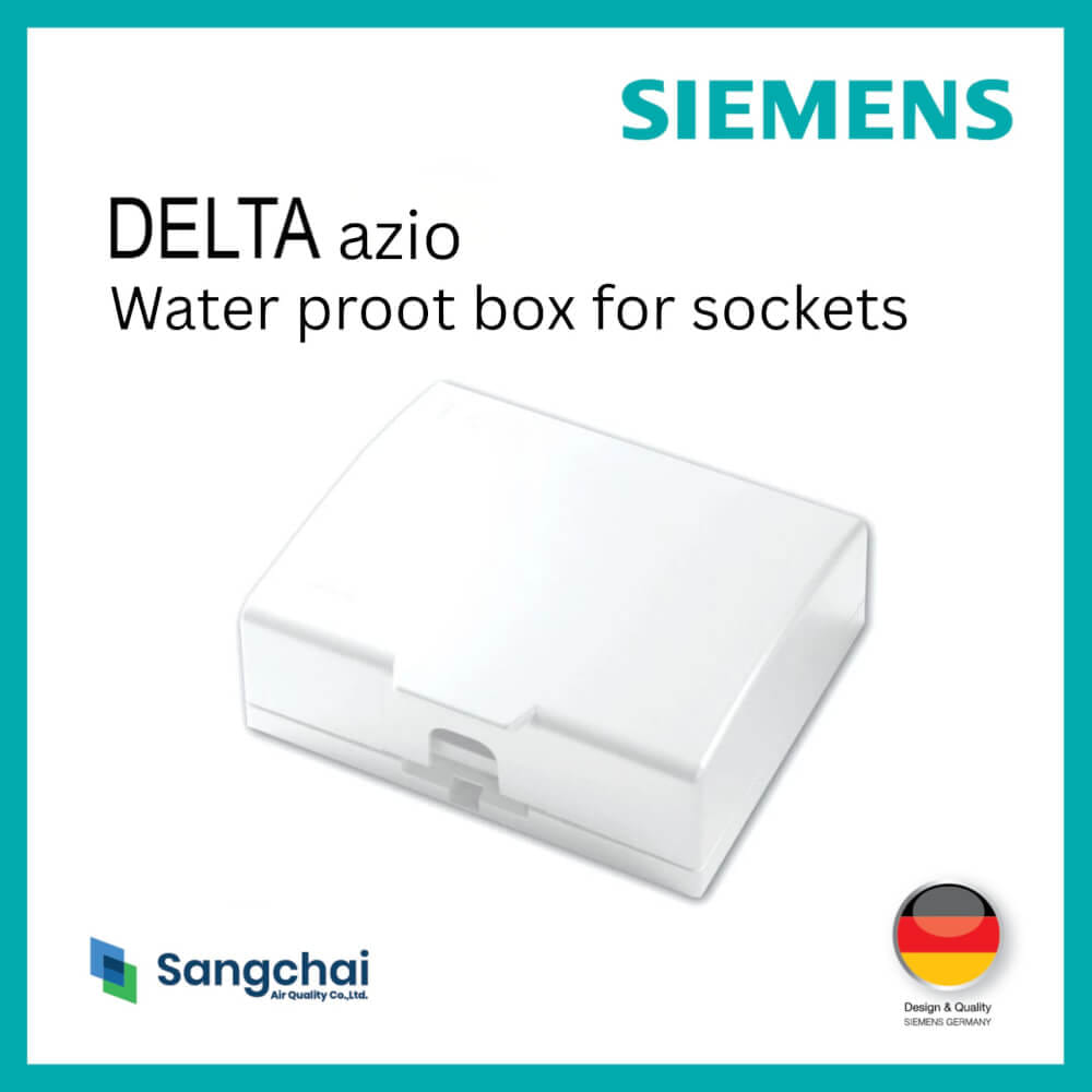 ฝากันน้ำสำหรับเต้ารับ SIEMENS ซีรีส์ AZIO ขนาด 120 มม. สีขาว